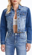 Bayeas Puff Shoulder Crop Denim Jacket