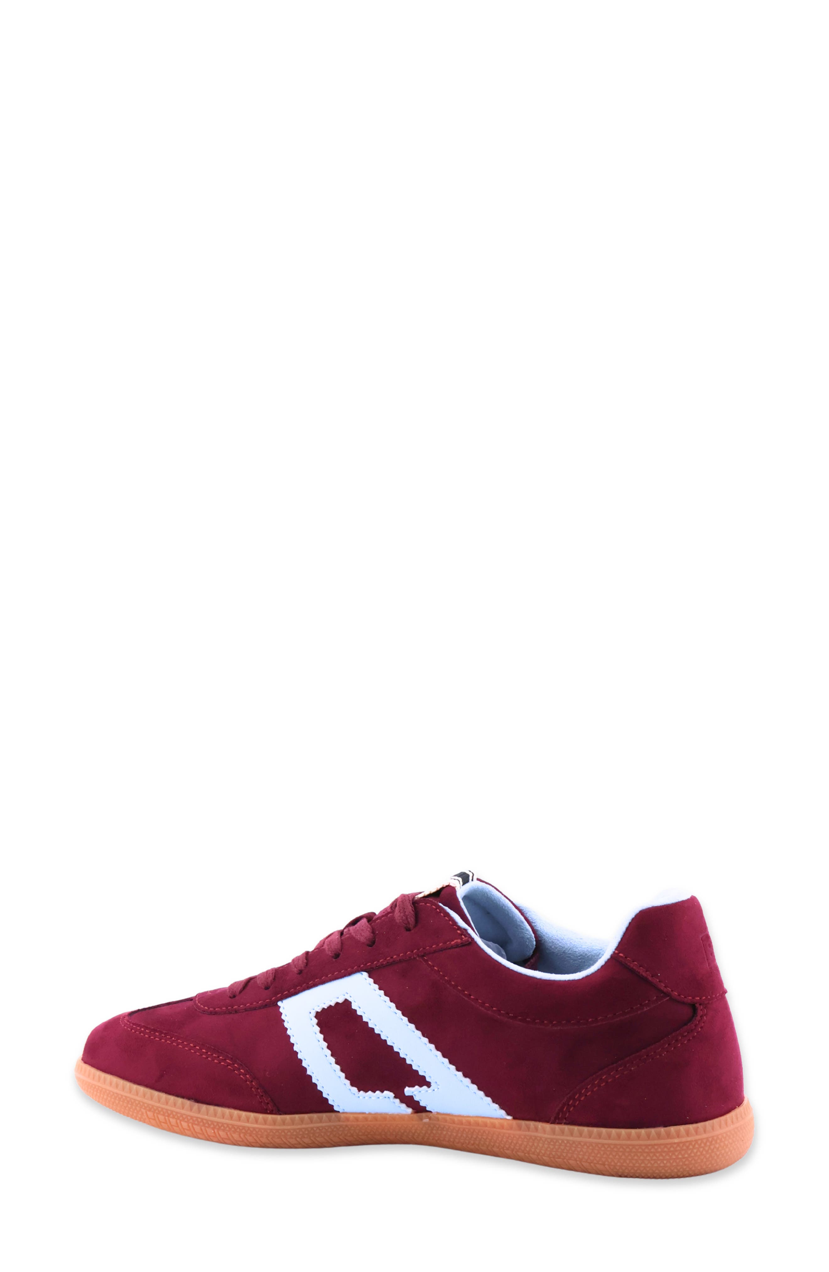 Saffron Sneaker, Alternate, color, BURGUNDY