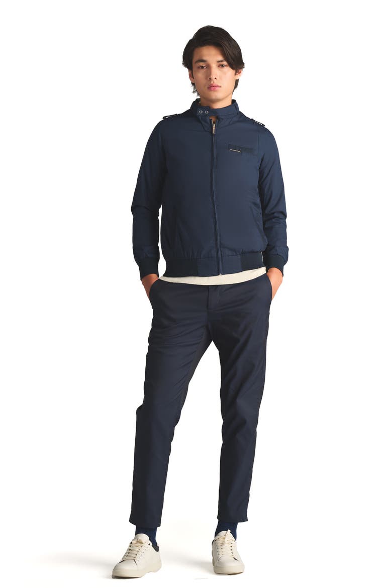 Classic Iconic Racer Jacket, Alternate, color, NAVY