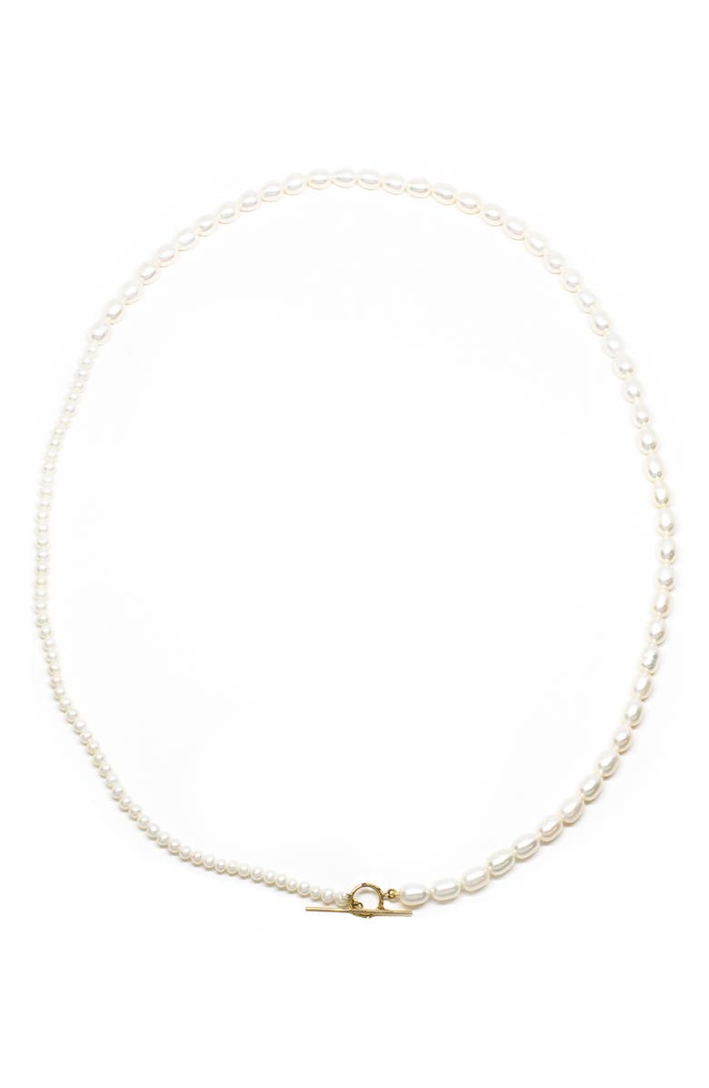 Poppy Finch Contrast Cultured Pearl & Keshi Pearl Necklace, Alternate, color, 14Kyg