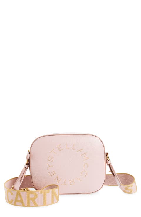 Perforated Logo Faux Leather Camera Bag