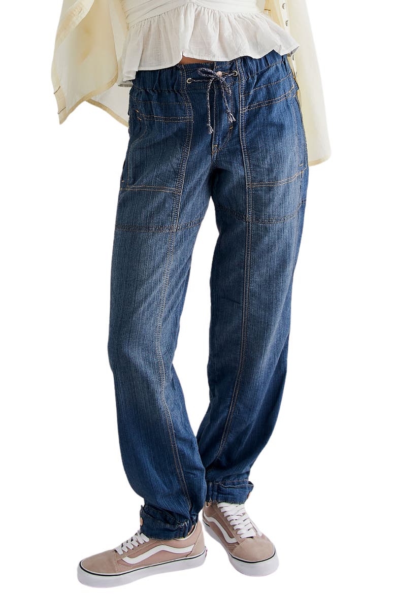 Angelo Tie Waist Jeans, Main, color, PURE WATER