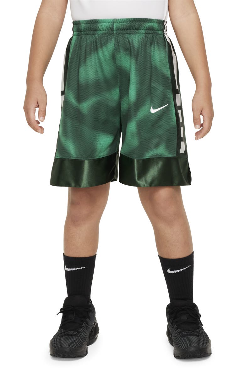 Kids' DRI-Fit Elite Athletic Shorts, Main, color, FIR/ WHITE