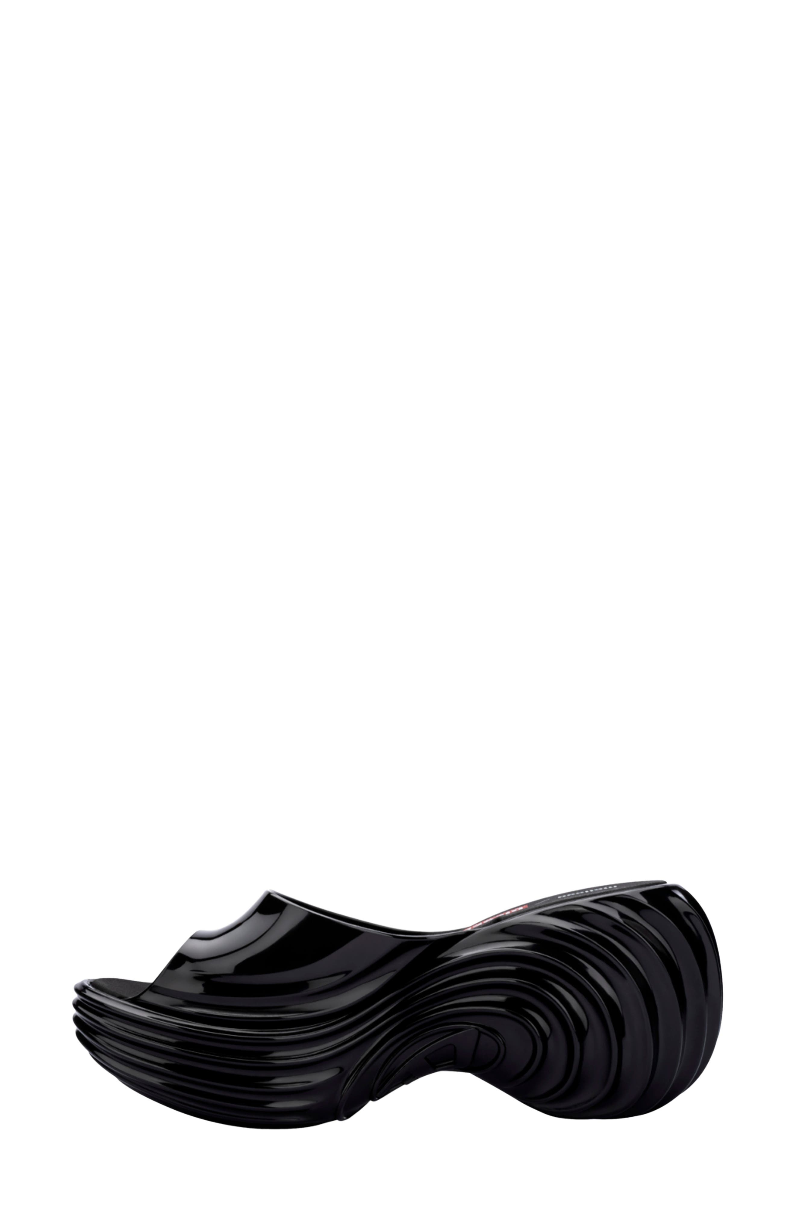 x Diesel Platform Slide Sandal, Alternate, color, BLACK