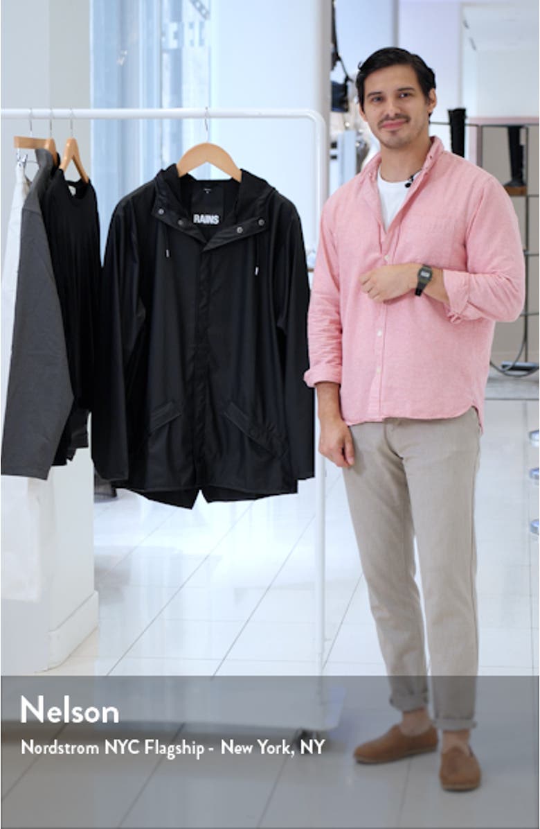 Gender Inclusive Lightweight Hooded Waterproof Rain Jacket, sales video thumbnail