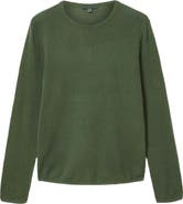 John Varvatos Montclair Mesh Stitch Organic Cotton Blend Sweater