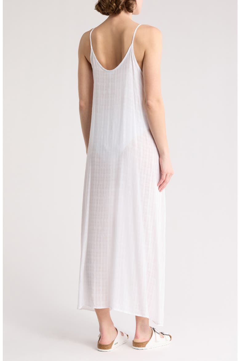 Textured Flowy Cover-Up Dress, Alternate, color, WHITE