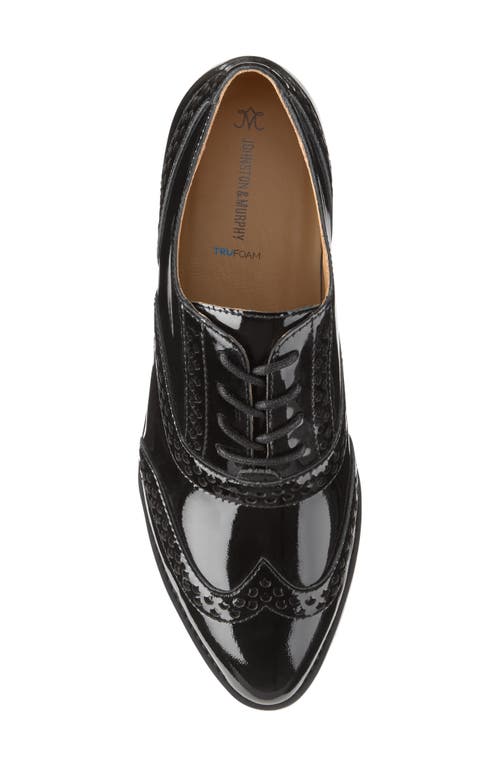 Johnston & Murphy Ulyssa Wingtip Platform Oxford In Black
