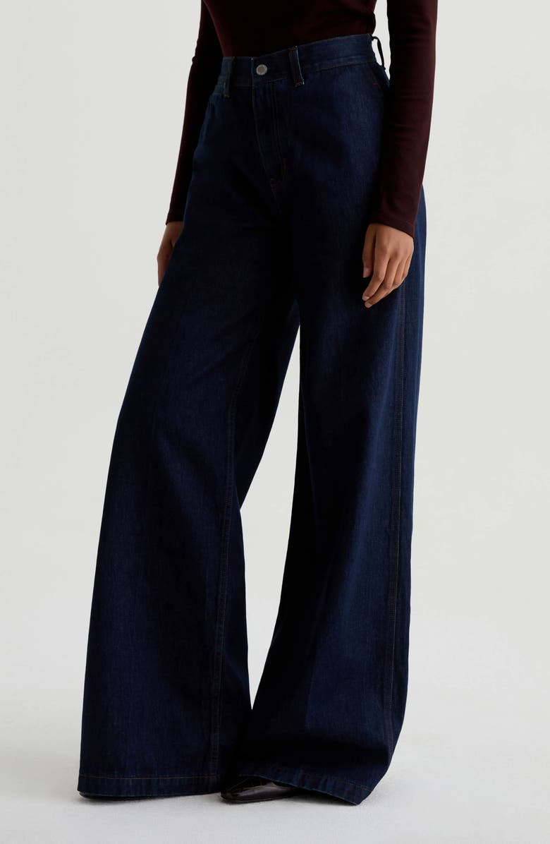 AG Deven Ultra High Waist Wide Leg Trouser Jeans, Alternate, color, Access