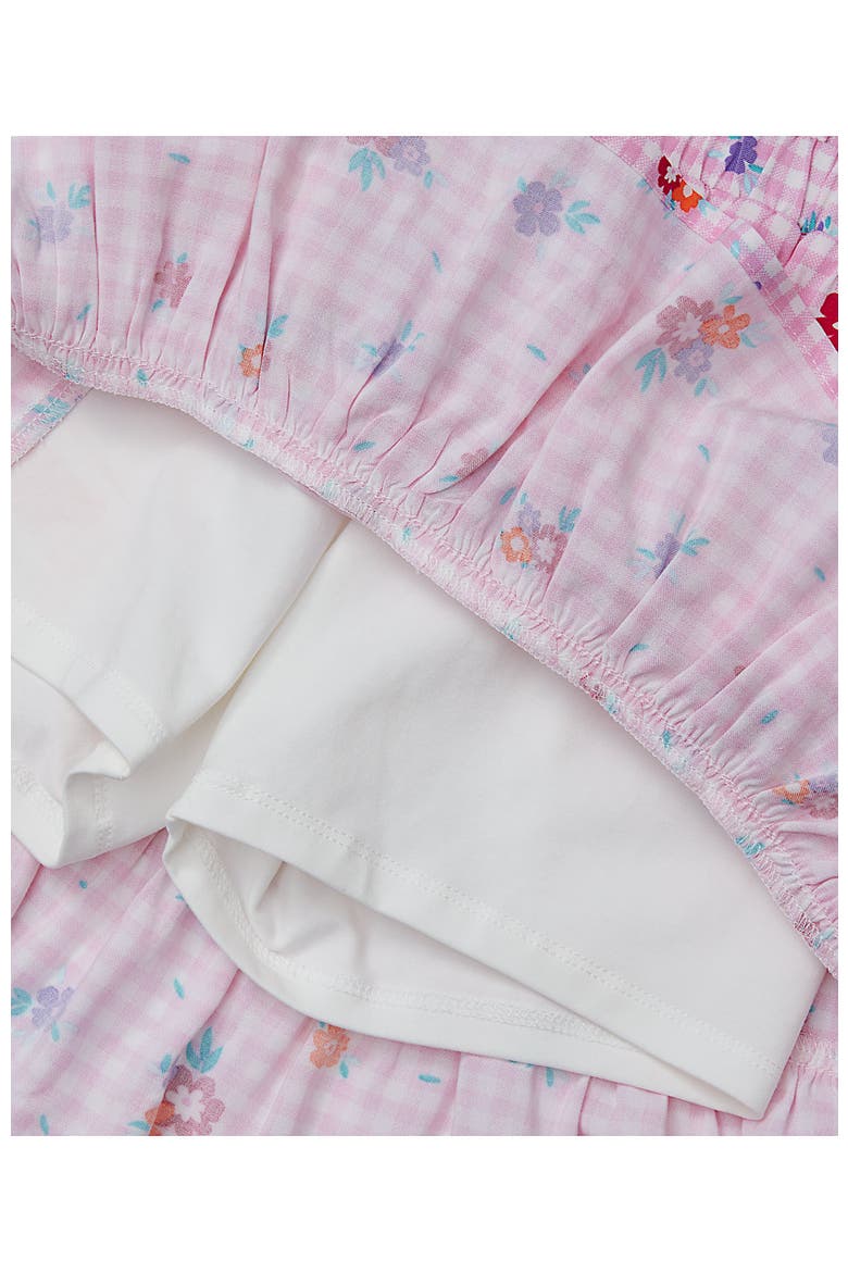 Girls Breezy Woven Skort, Alternate, color, Pink Gingham Floral