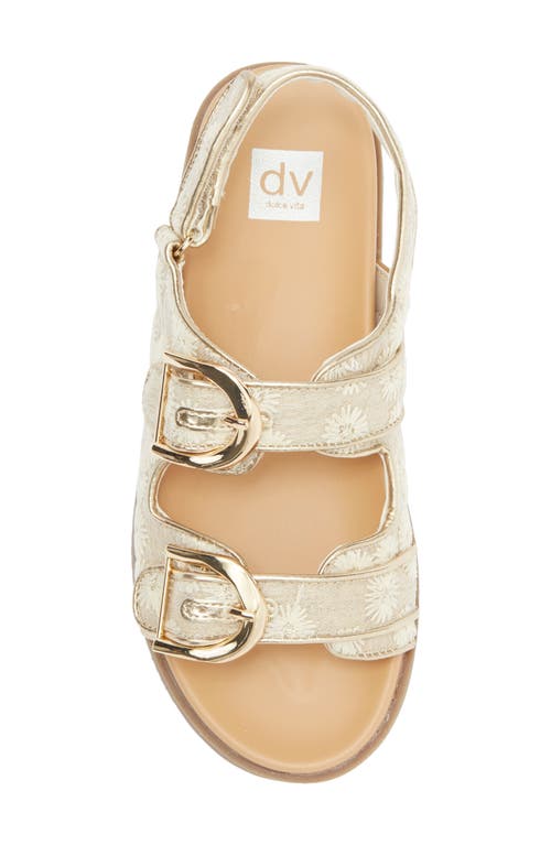 Dolce Vita Dv By  Kids' Allaine Woven Sandal In Gold