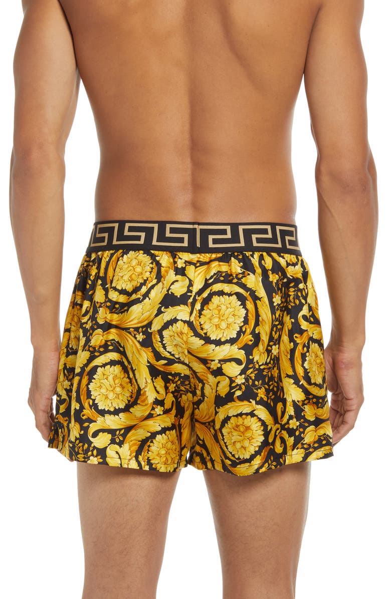 Versace Barocco Silk Boxers, Alternate, color,