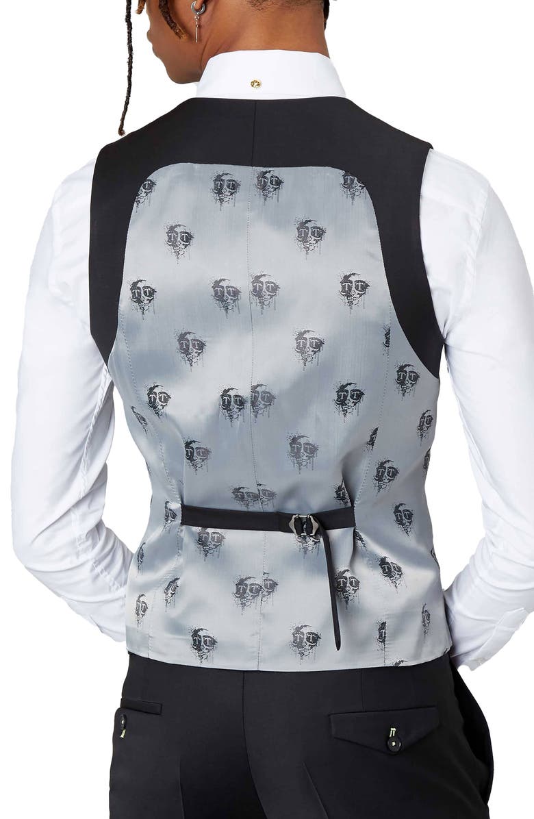 Twisted Tailor Ellroy Skinny Fit Stretch Wool Blend Waistcoat, Alternate, color,