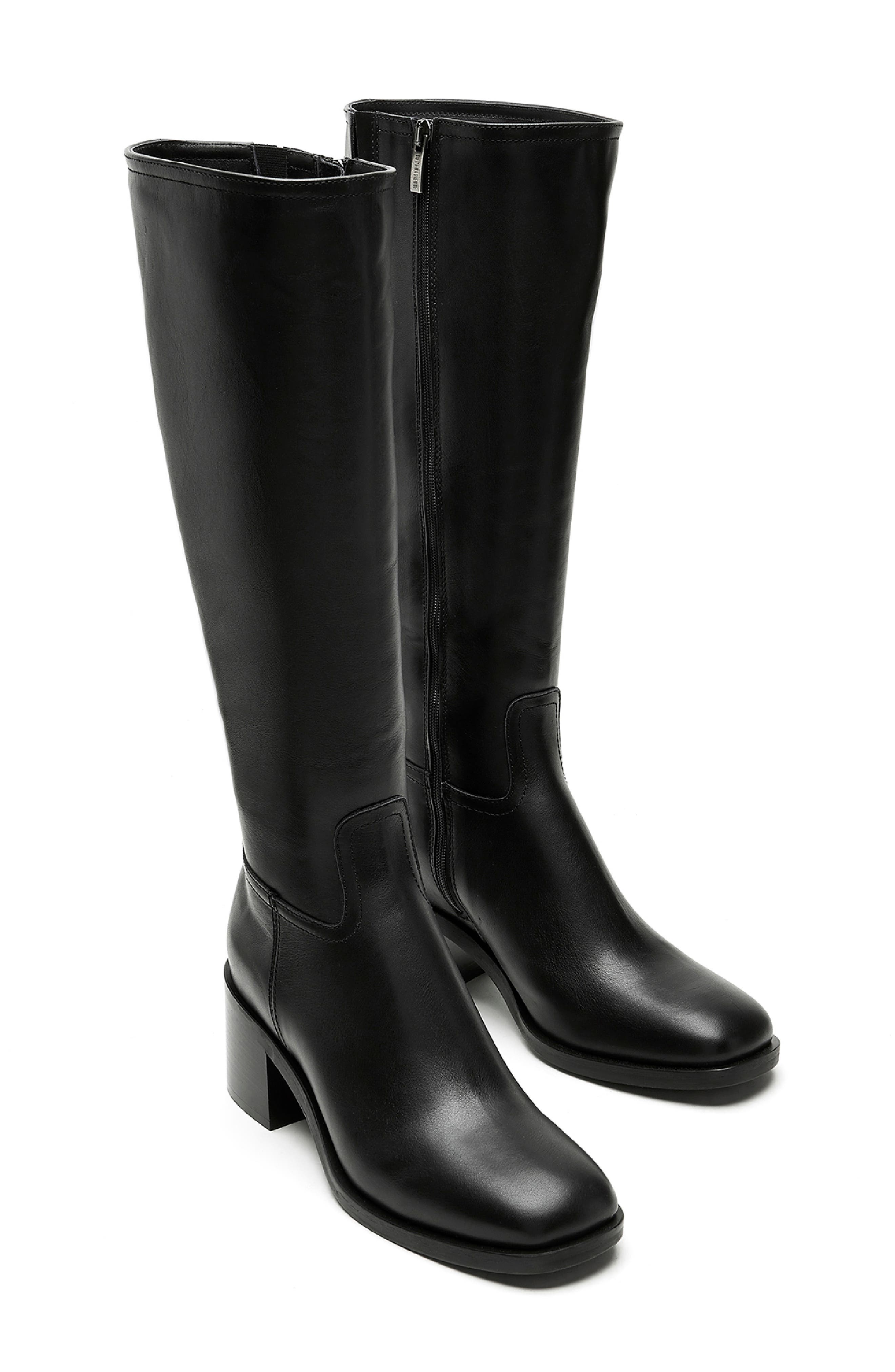 La Canadienne Jack Waterproof Knee High Boot, Alternate, color, Black Leather