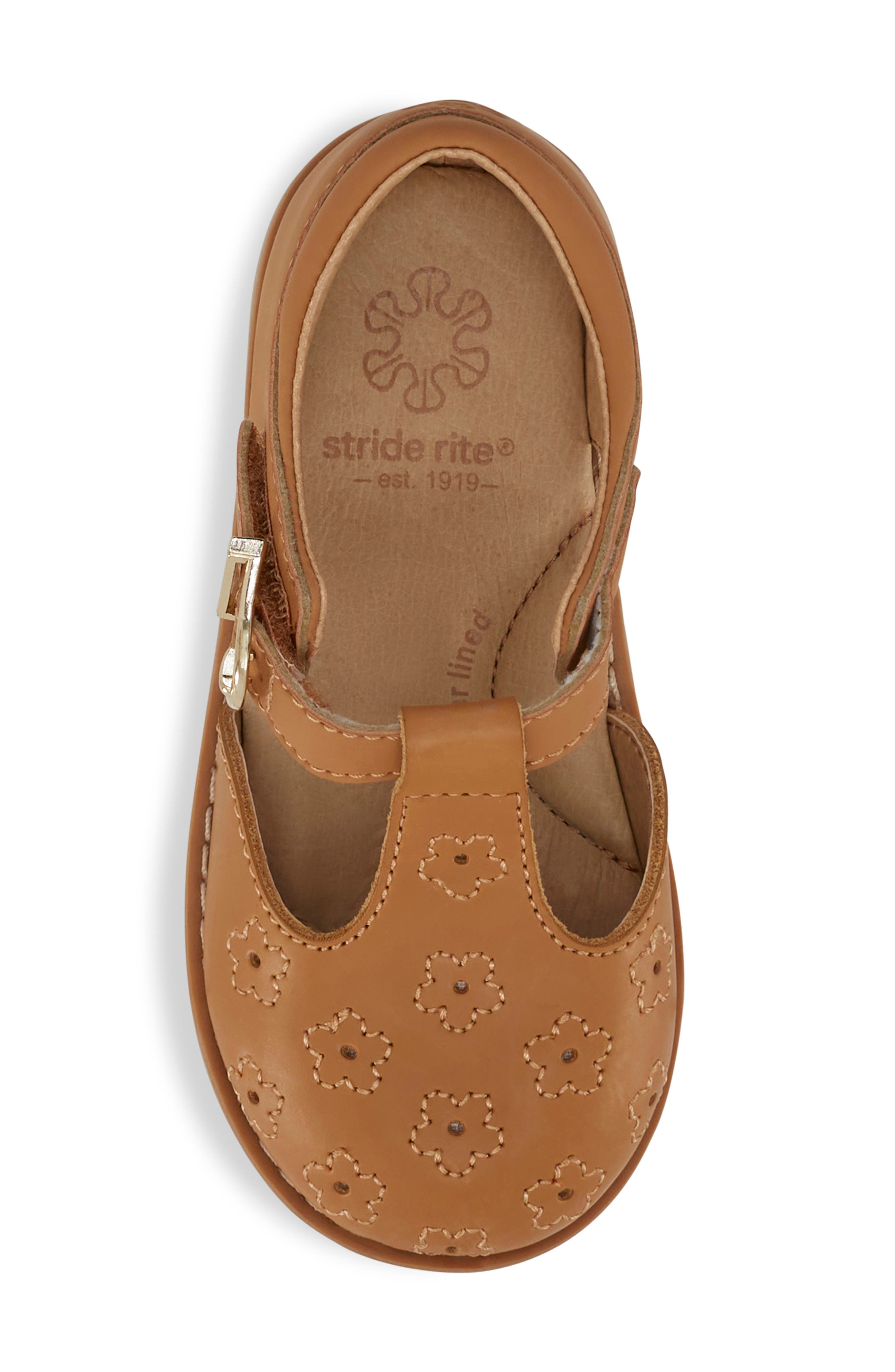 Stride Rite Jenny Mary Jane Flat, Alternate, color, Honey Tan