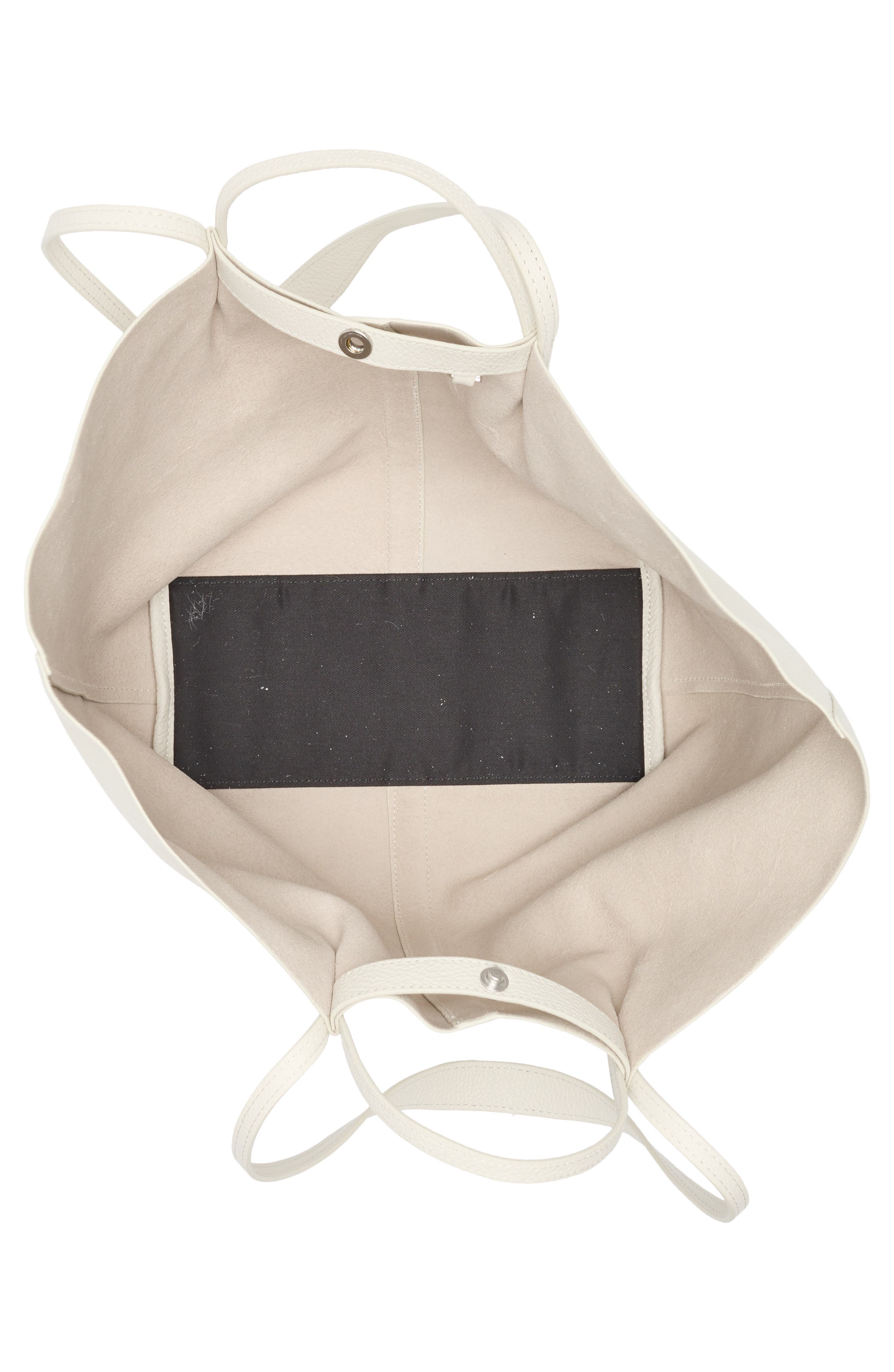 AllSaints Odette East/West Leather Tote Bag, Alternate, color, Pampas White
