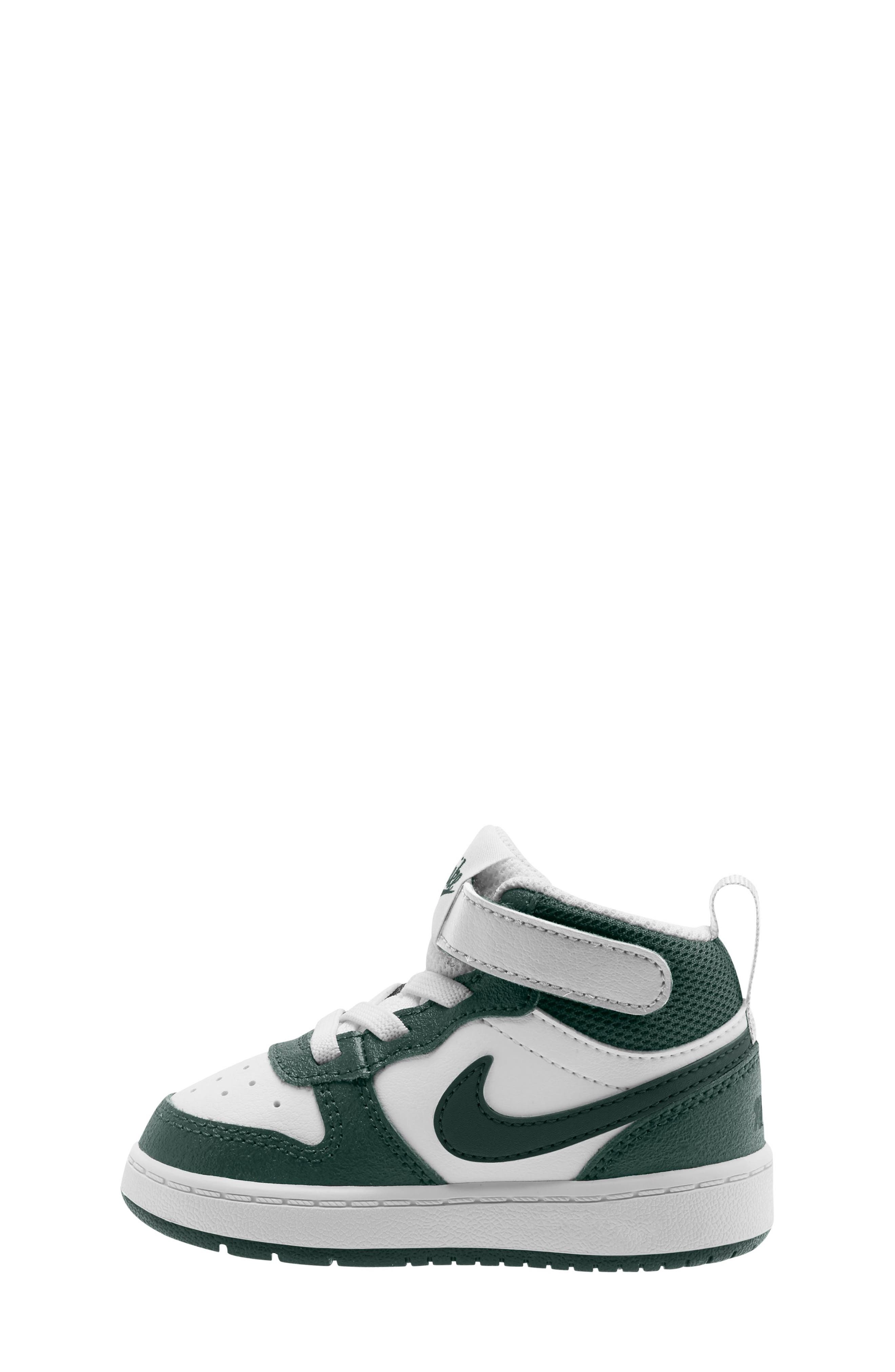 Nike Kids
 Court Borough Mid 2 Sneaker, Alternate, color, White/ Vintage Green