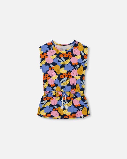 DEUX PAR DEUX DEUX PAR DEUX GIRL'S PRINTED TUNIC TOP MULTICOLORED