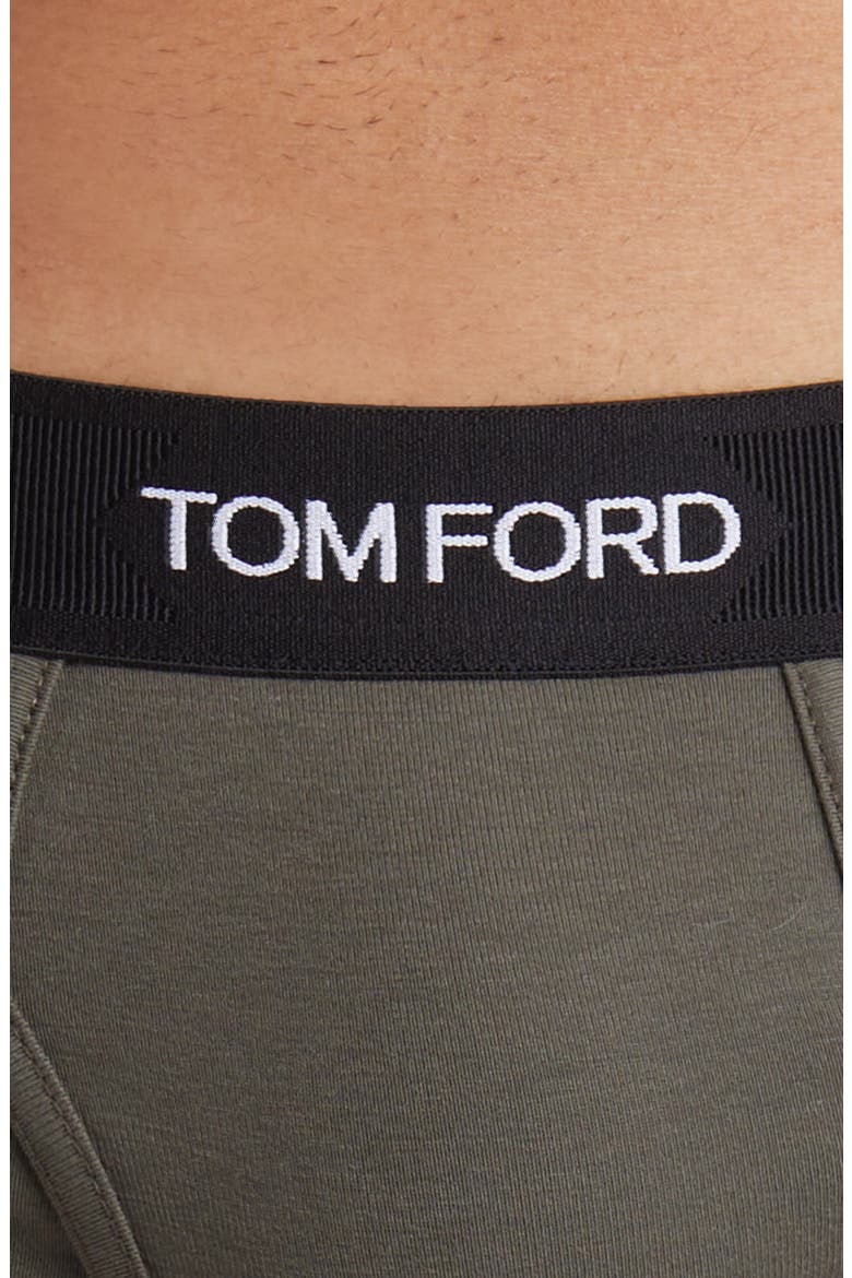 Cotton Stretch Jersey Briefs, Alternate, color, 302 MILITARY GREEN