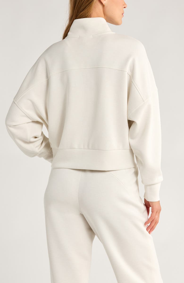 Zella Ultra Luxe Boxy Jacket, Alternate, color, Beige Ivory Heather