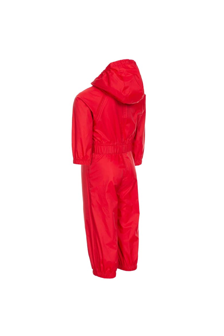 Babies Button Rain Suit, Alternate, color, Red