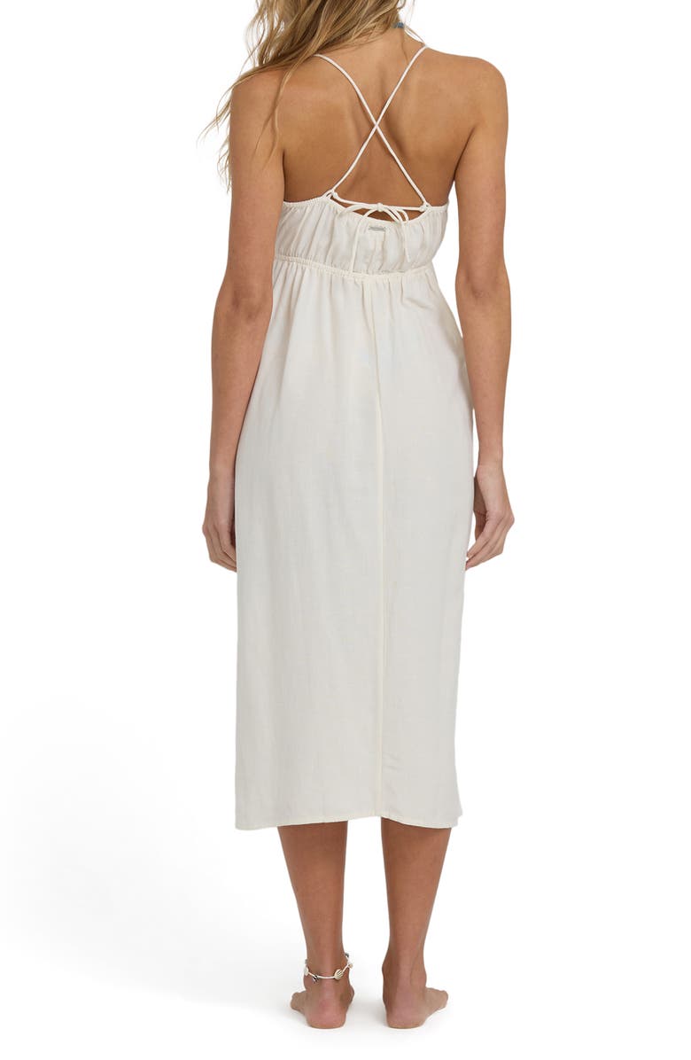 Billabong Wave Haze Embroidered Midi Dress, Alternate, color, Salt Crystal