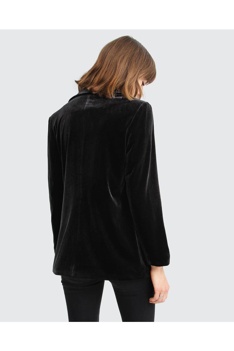 Eternity Velvet Blazer, Alternate, color, Black
