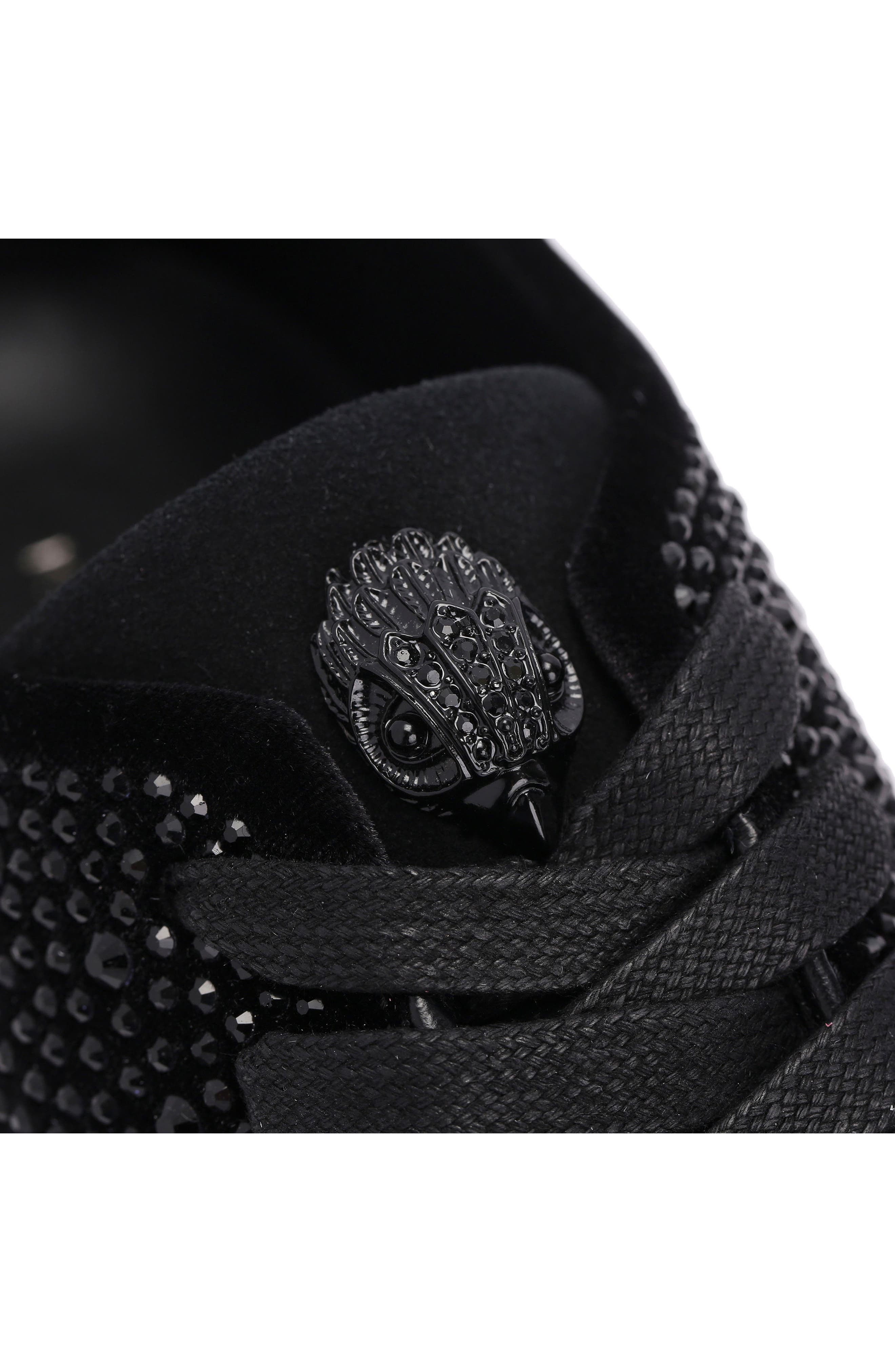 Kurt Geiger London Lennon Crystal Low Top Sneaker, Alternate, color, Black