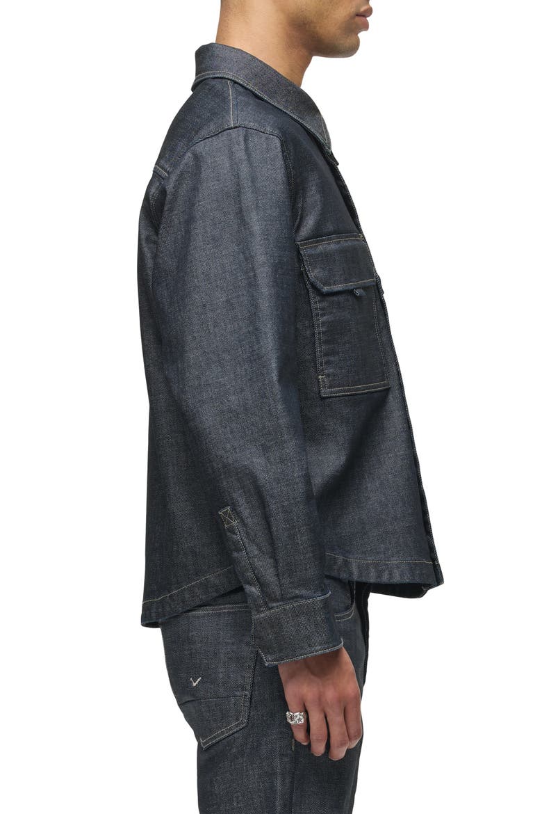 Coated Button-Up Shirt, Alternate, color, COATED GUNMETAL