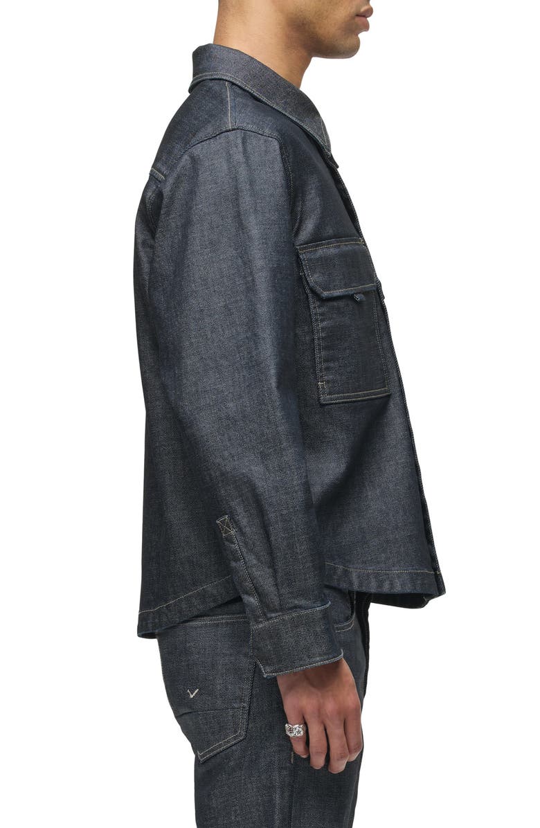 Hudson Jeans Coated Button-Up Shirt, Alternate, color, Coated Gunmetal
