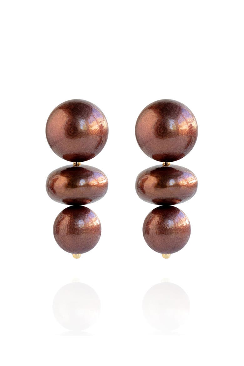 Nola Earrings, Main, color, Chocolate Cherry
