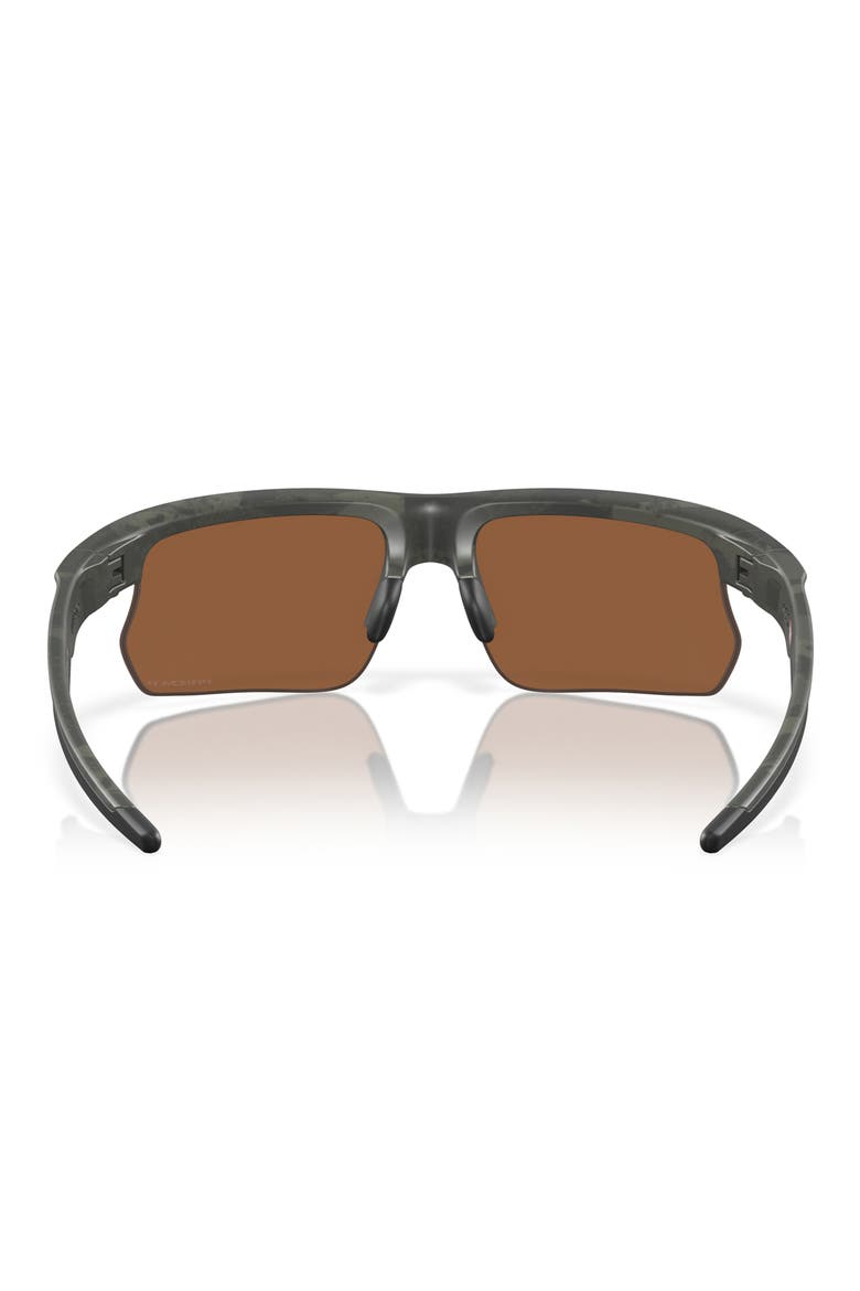 Bisphaera 68mm Prizm™ Gradient Oversize Polarized Rectangular Sunglasses, Alternate, color, OLIVE