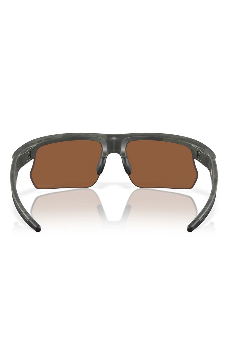 Oakley Bisphaera 68mm Prizm<sup>™</sup> Gradient Oversize Polarized Rectangular Sunglasses, Alternate, color, Olive