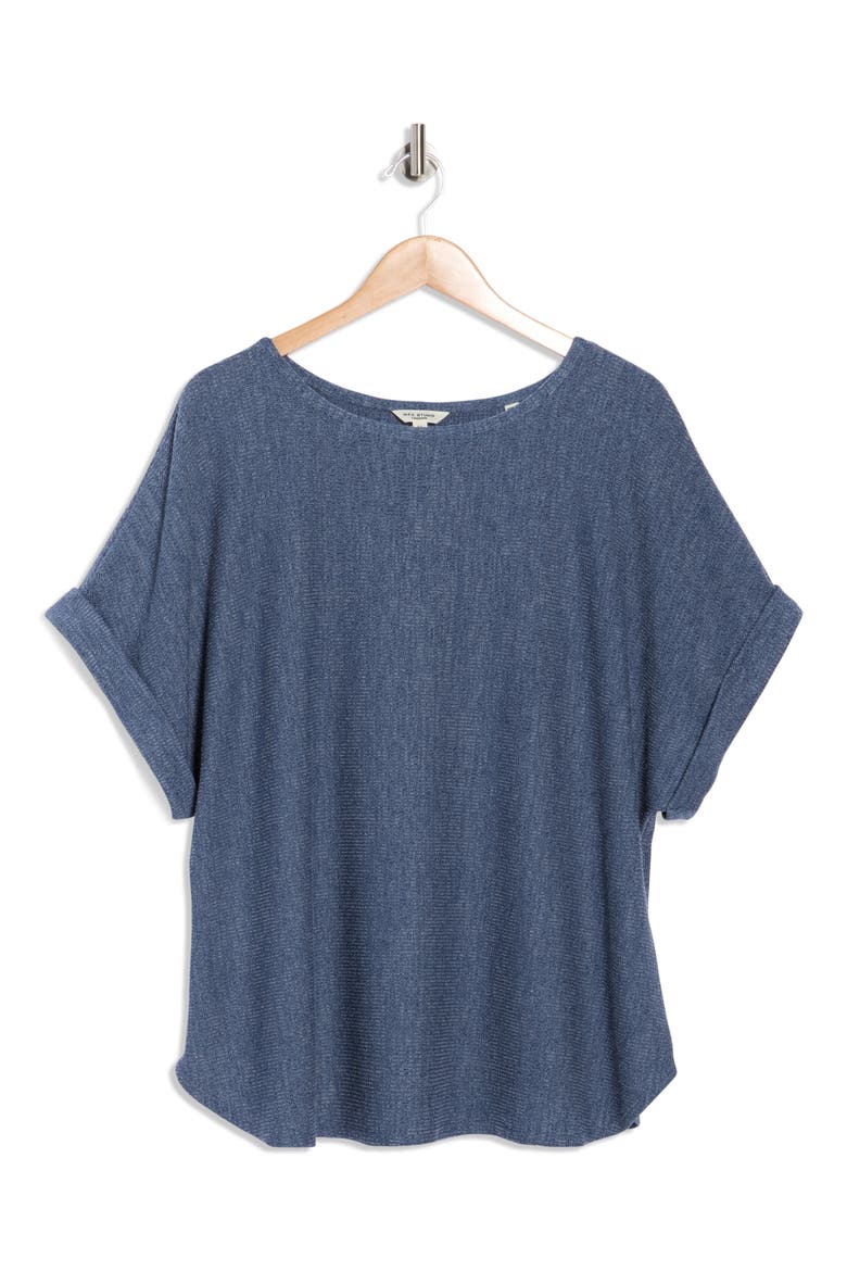 Dolman Short Sleeve Top, Alternate, color, NEW BLUE
