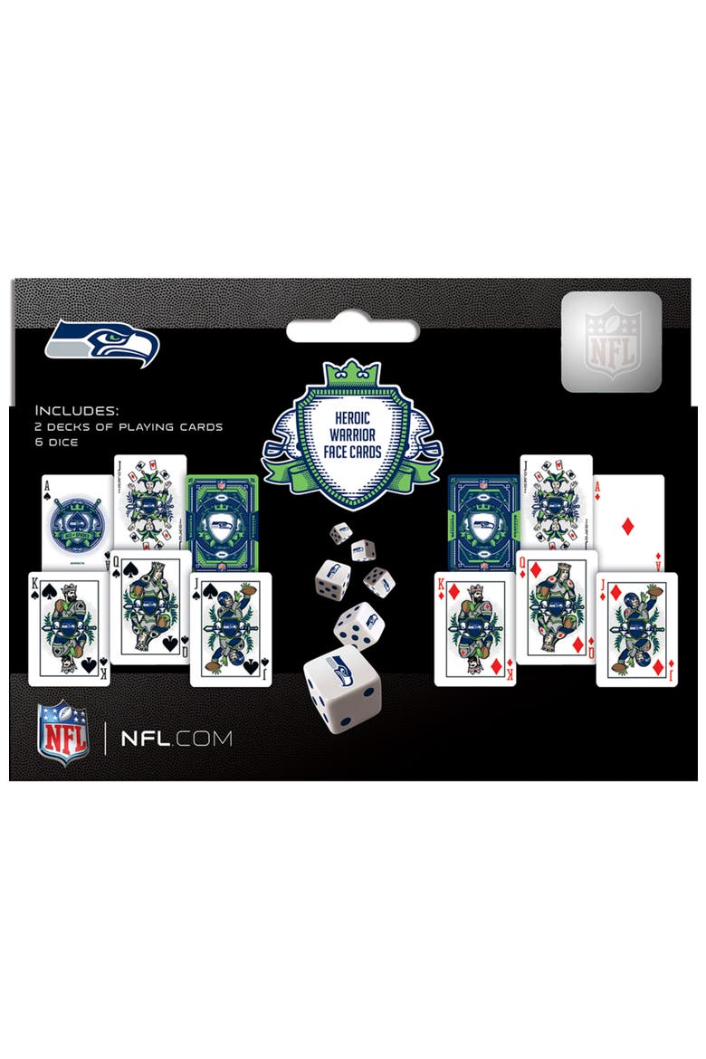 Seattle Seahawks Playing Cards & Dice, Alternate, color, Multicolor