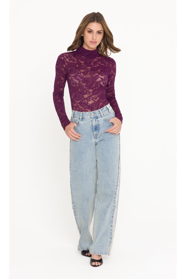 Tyla Lace Top, Main, color, Purple