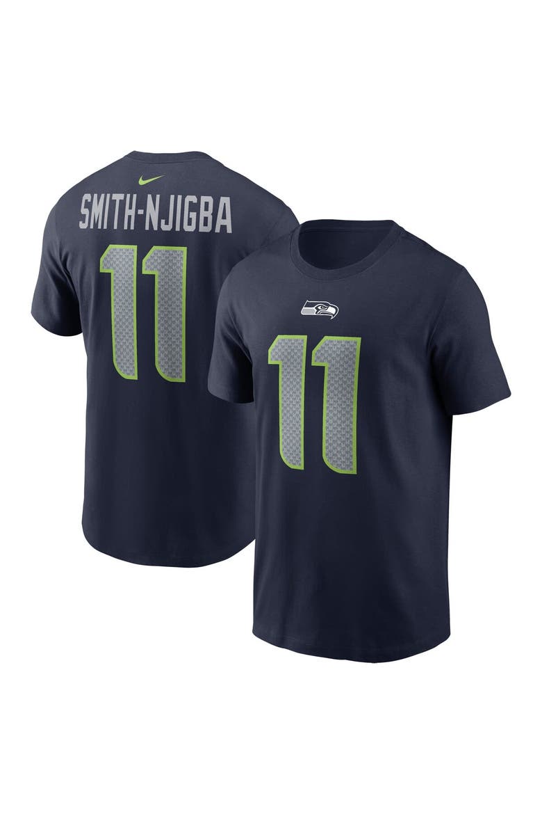 Men's Nike Jaxon Smith-Njigba Navy Seattle Seahawks 2023 NFL Draft First Round Pick Player Name & Number T-Shirt, Main, color, Navy