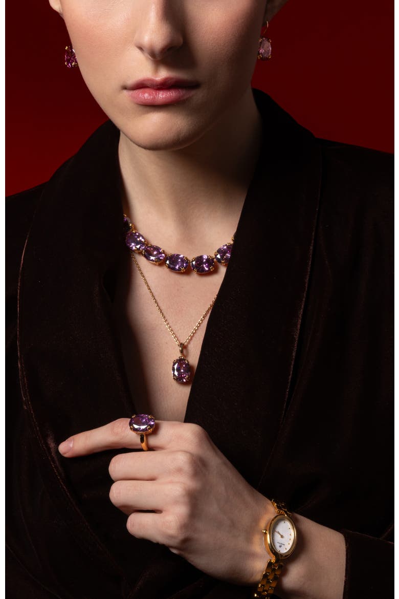 Grape Glow Pendant, Alternate, color, Purple & Gold