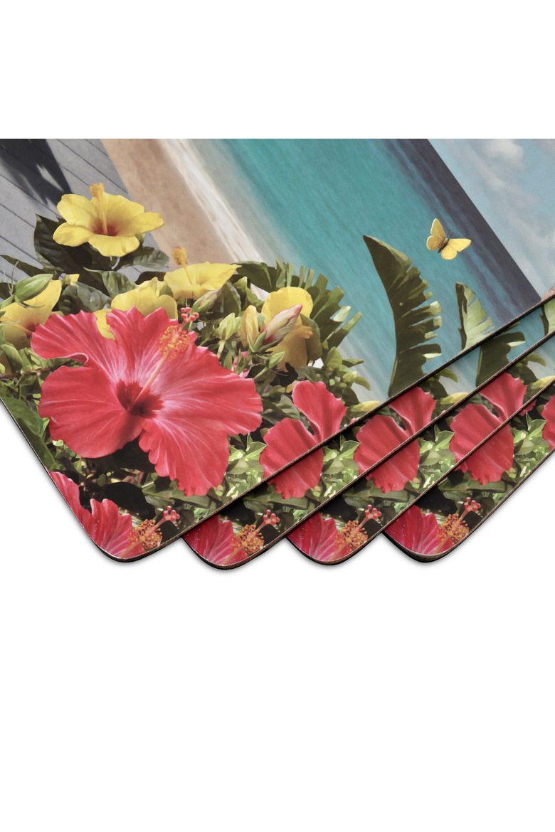 In The Sunshine Set of 4 Cork Back Placemats, Alternate, color, Multi