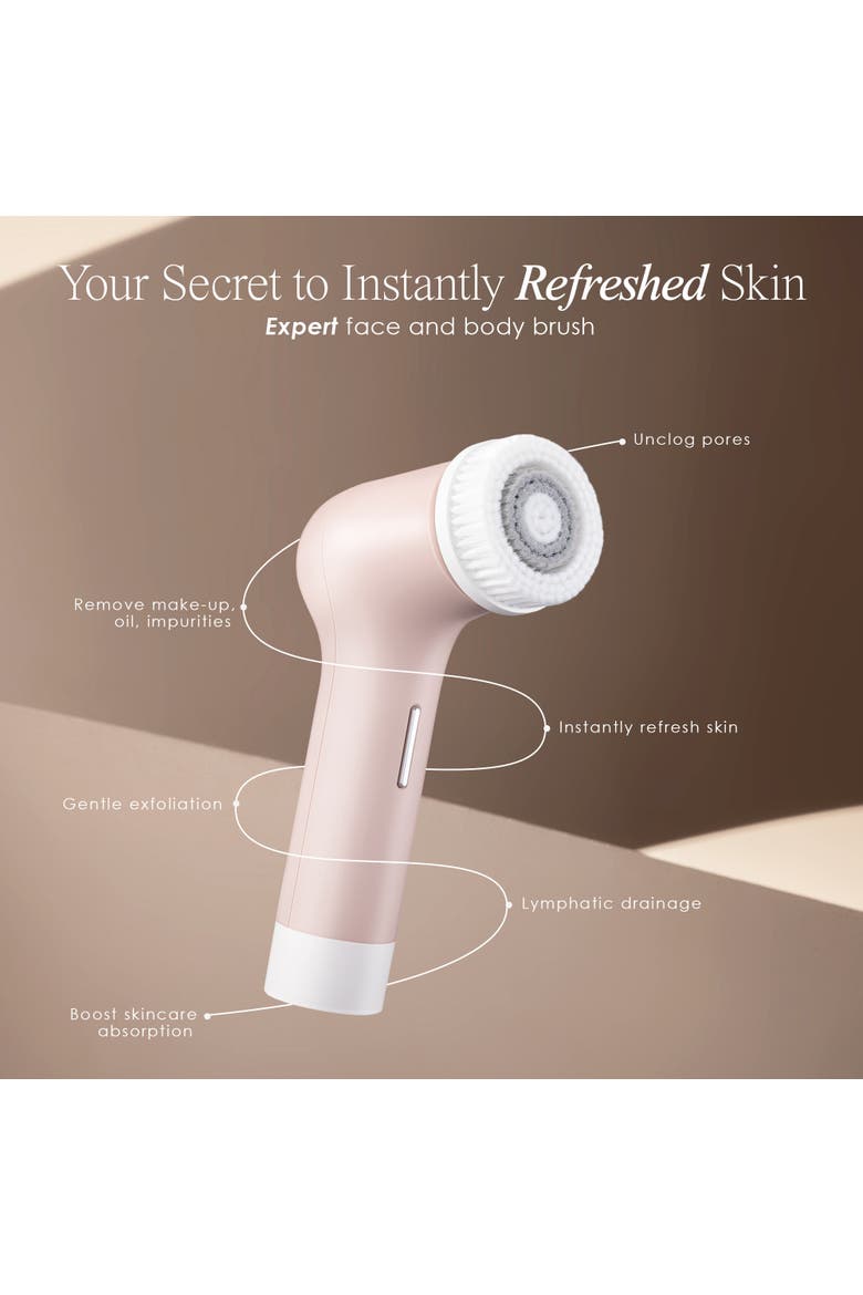 Gloa Face & Body Cleansing Brush, Alternate, color, White