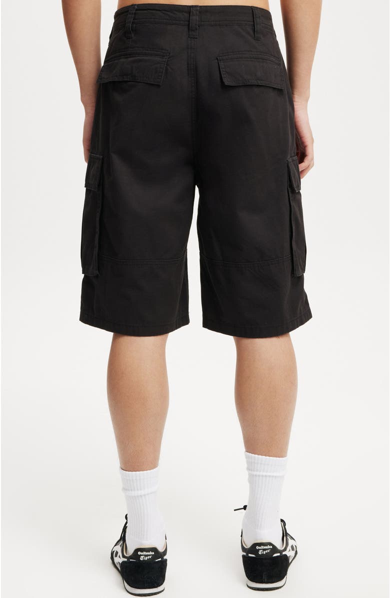 Cotton On Men's Baggy Cargo Short, Alternate, color, Black