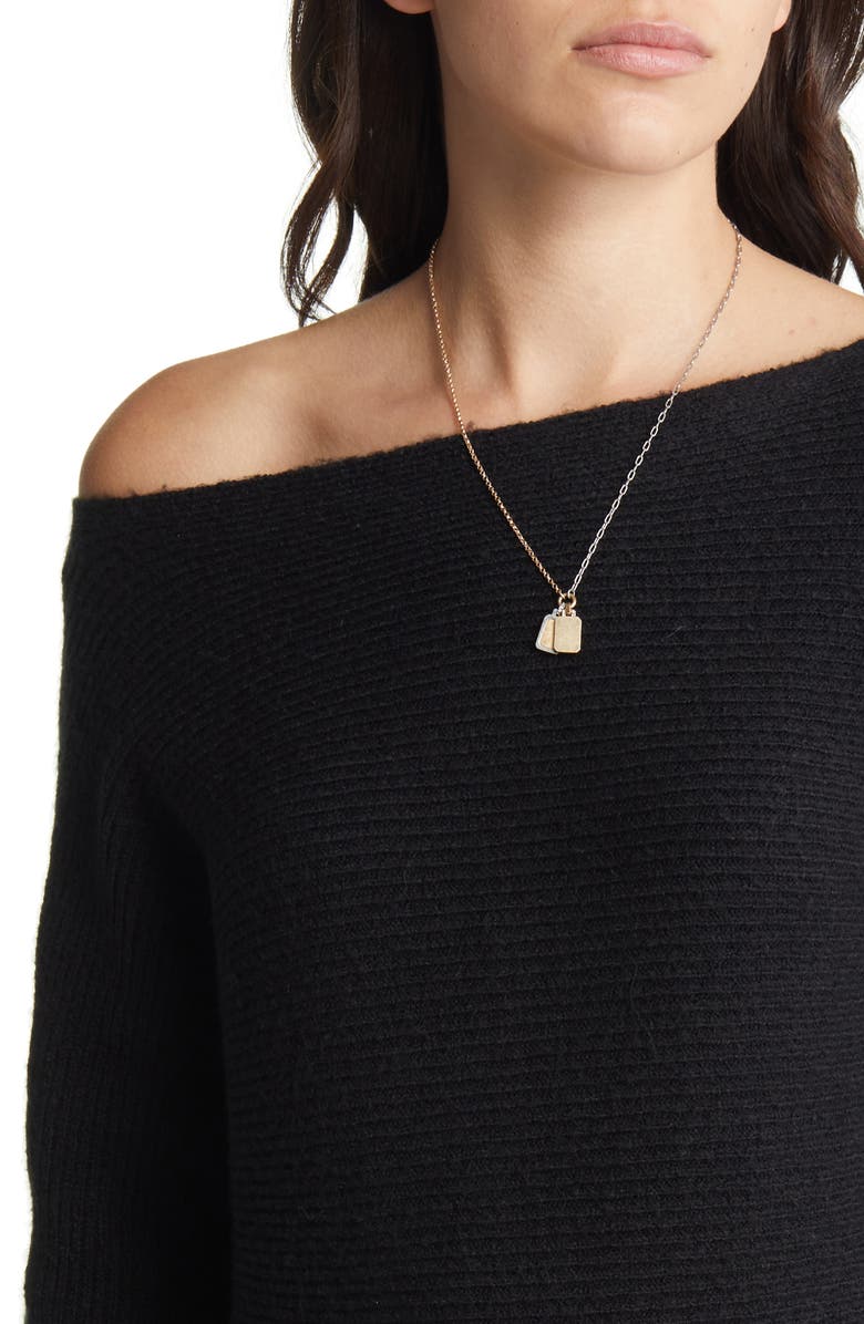 Treasure & Bond Off the Shoulder Rib Sweater, Alternate, color,