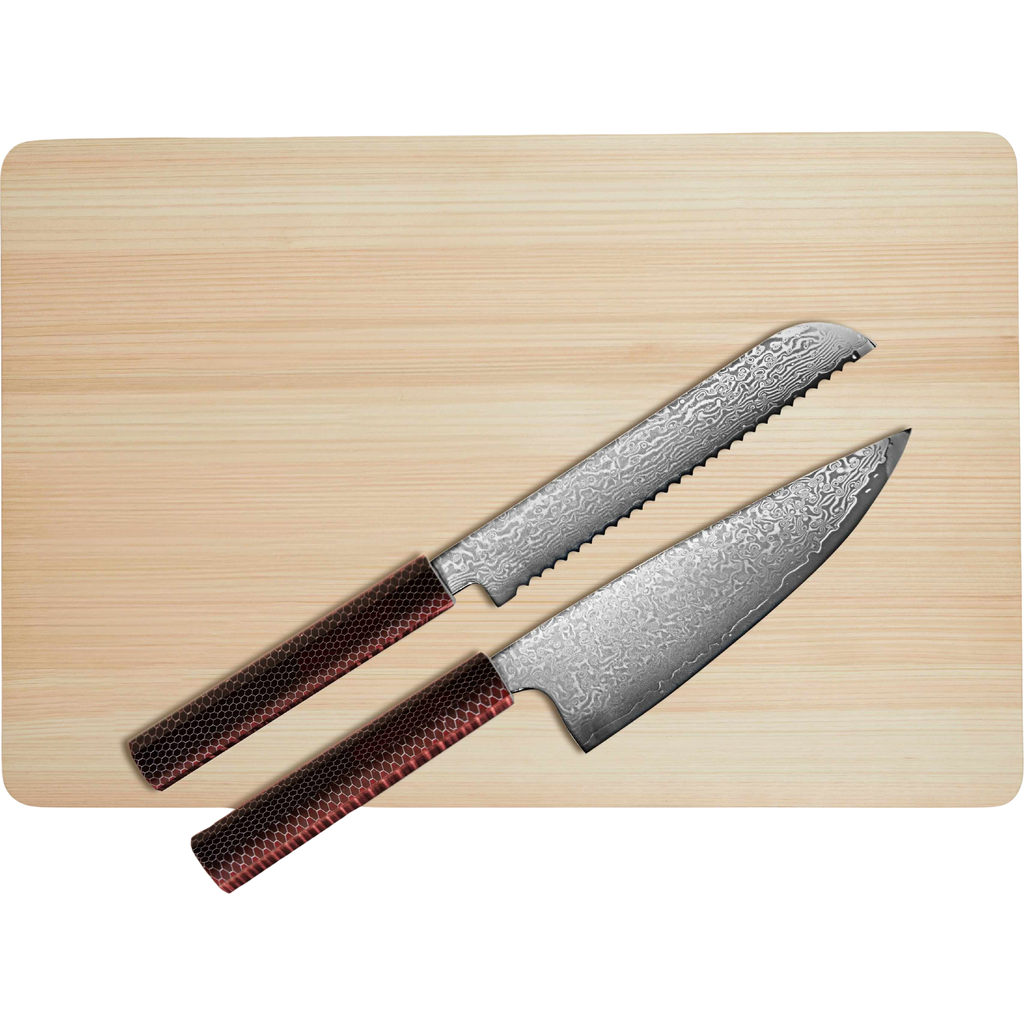 Italic Kumo Chef Knife, Bread Knife And Cutting Board Set