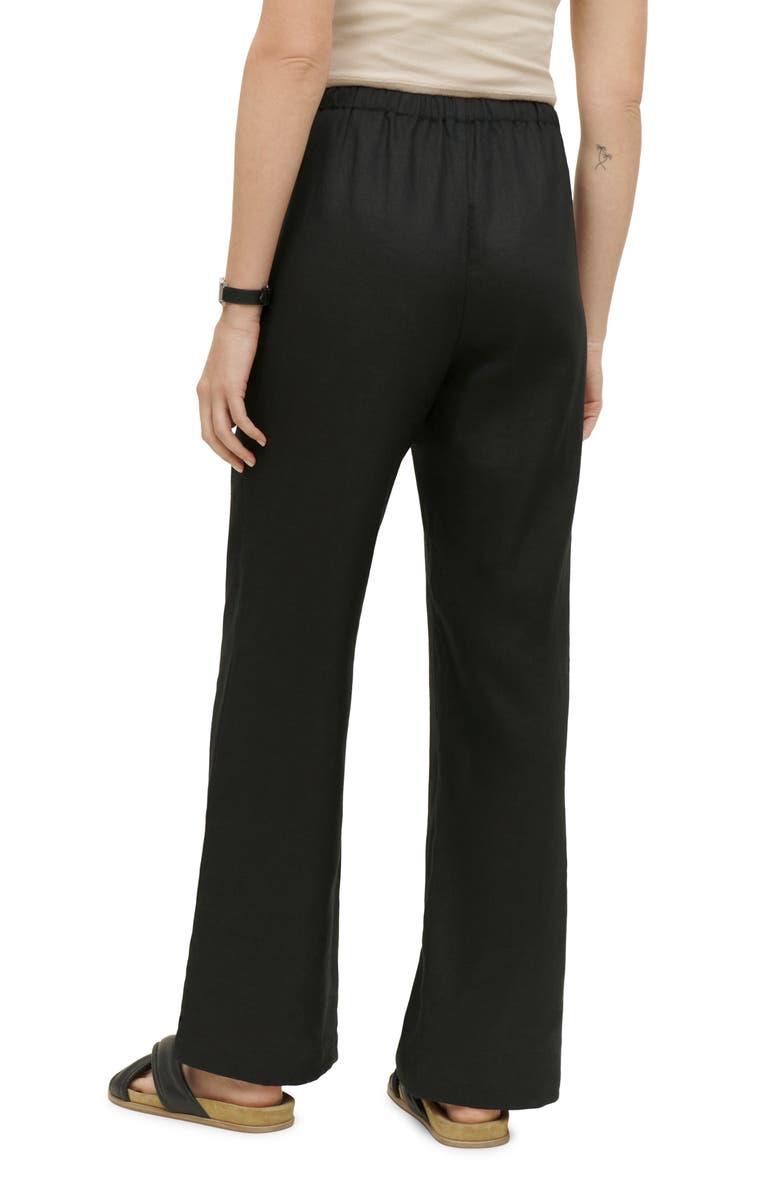 Reformation Olina Tie Waist Pants, Alternate, color, Black