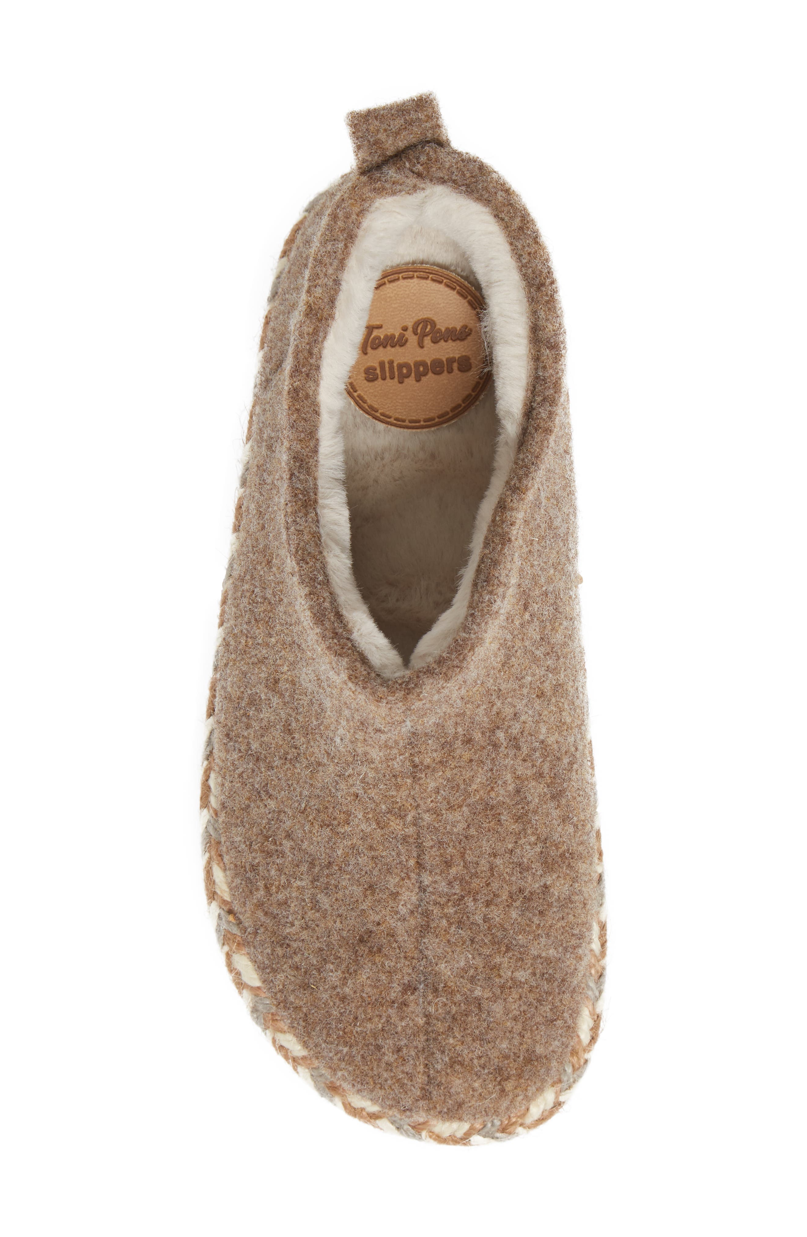 Toni Pons Maia Faux Fur Lined Scuff Slipper, Alternate, color, Taupe