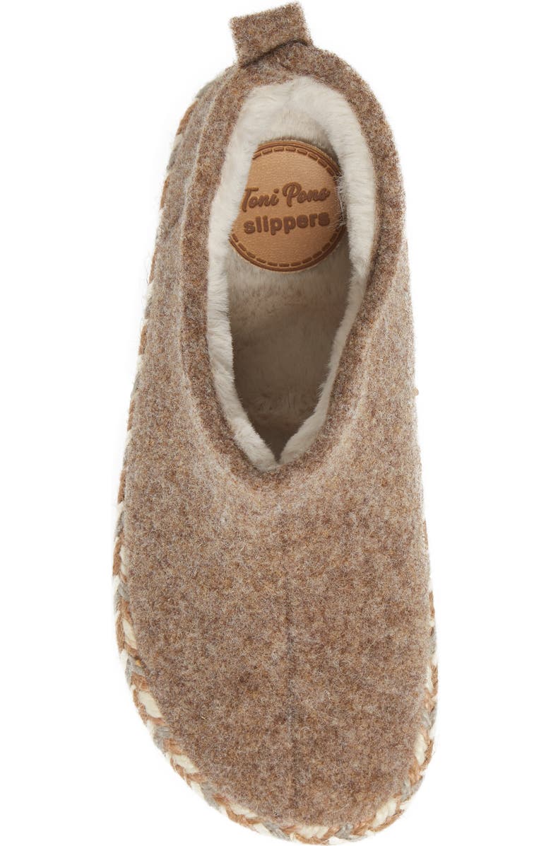 Toni Pons Maia Faux Fur Lined Scuff Slipper, Alternate, color, Taupe