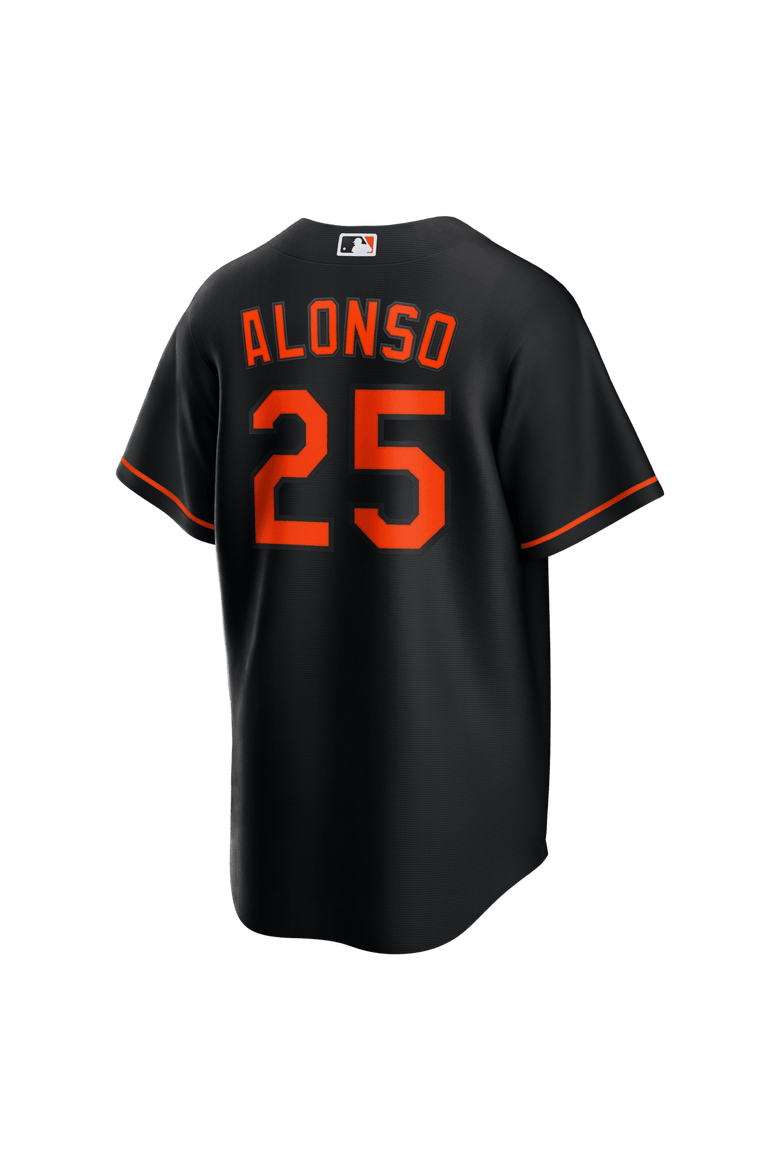 Men's Nike Pete Alonso Black Baltimore Orioles Alternate Replica Jersey, Alternate, color, Black