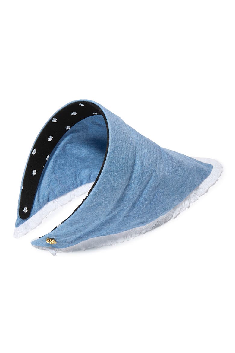 Jackie Chambray Handkerchief Headband, Main, color, LIGHT DENIM