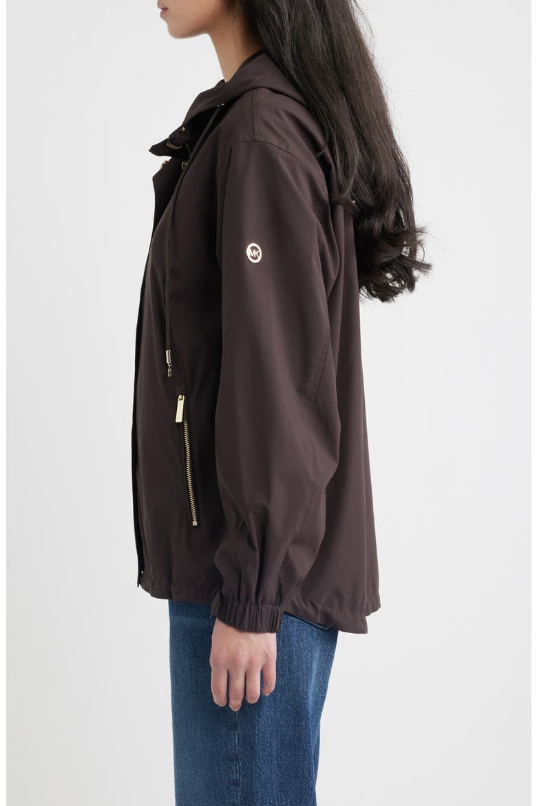Water Resistant Hooded Jacket, Alternate, color, CHOCOLATE