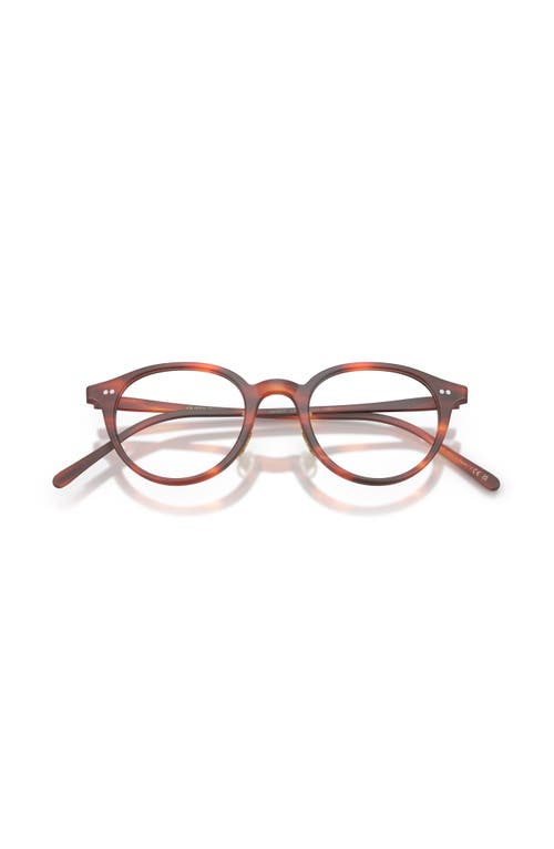 Oliver Peoples 47mm Oval Optical Glasses In Brown